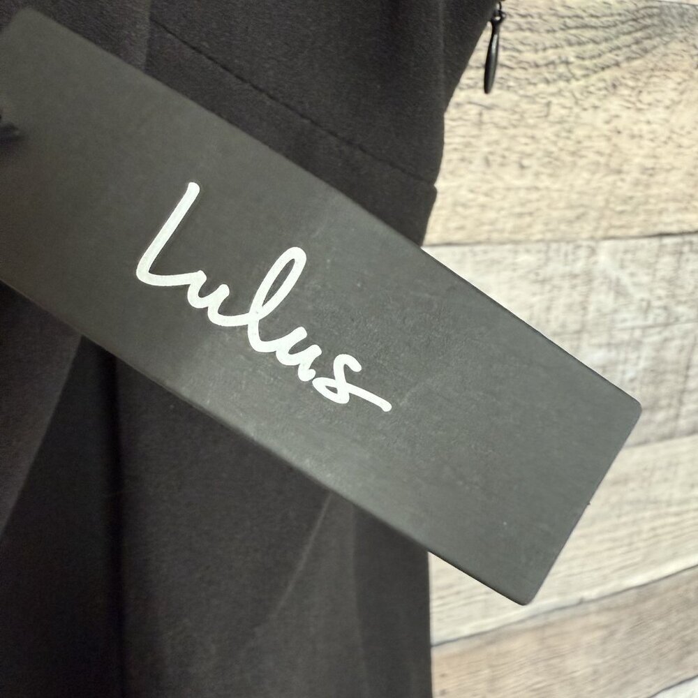 Lulus Dress One Shoulder Mini Dress Black Womens Size Medium NWT - Picture 8 of 10